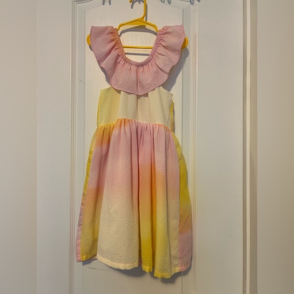 Old Navy Other - Girls Pink Yellow Ombre Ruffle Dress